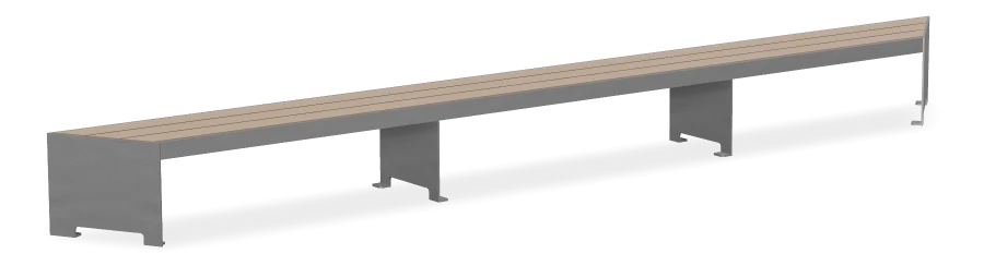 Mackenzie Modular Bench 17ft - Wedge - Accoya Lumber