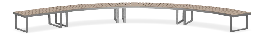 Custom Skyline curved Bench With Outside Radius 144"