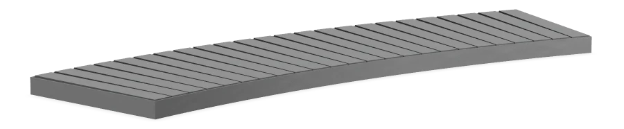 Skyline Curved Wall Top Bench - 6ft