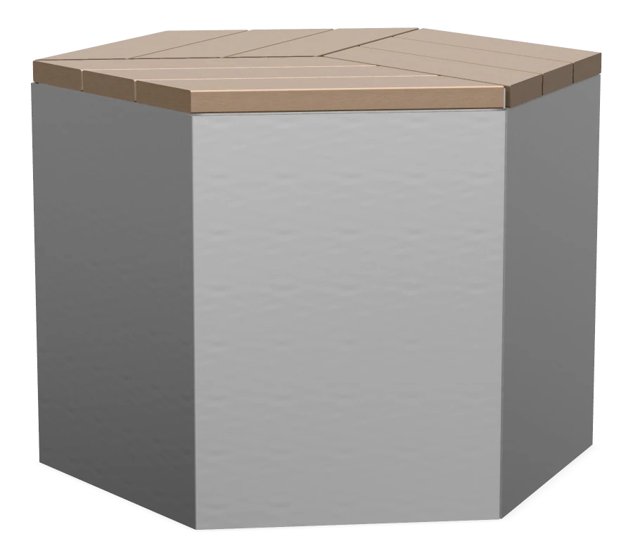 Bayview Hexagonal Stool 14"H