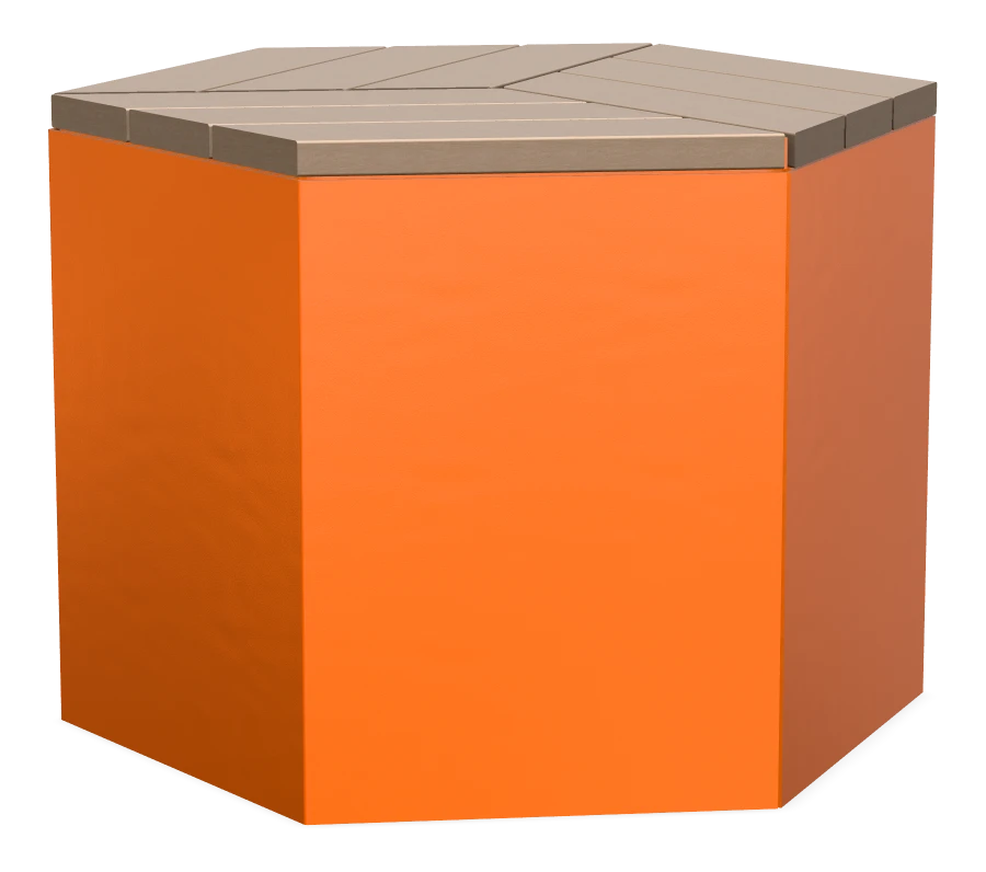 Bayview Hexagonal Stool 14"H