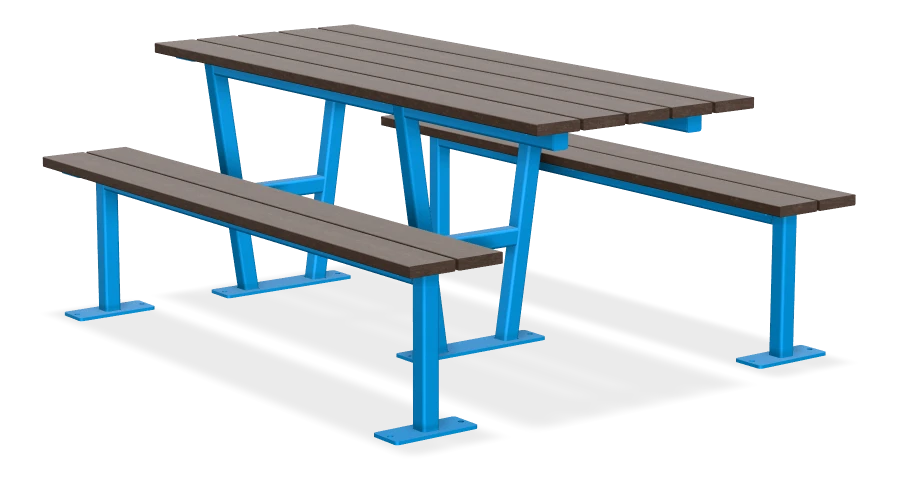 Rutherford Wheelchair Accessible Picnic Table 6ft with 2 6ft Benches