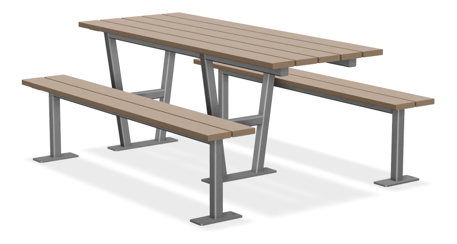 Rutherford Wheelchair Accessible Picnic Table 6ft with 2 6ft Benches