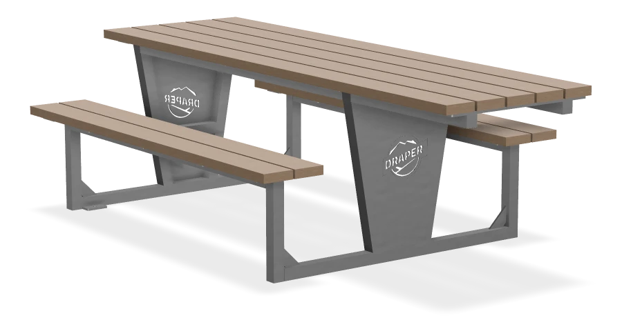 Custom Ballard Arena Rutherford Wheel Chair Accessible Picnic Table - Full Frame Version