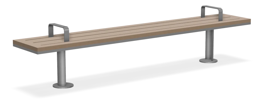 SurRe Backless Bench w/ Armrests 9ft