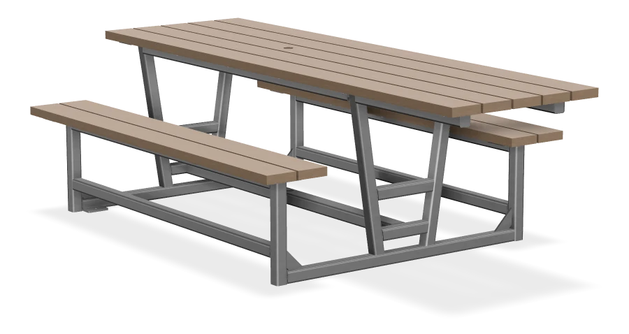 Rutherford Wheel Chair Accessible Picnic Table Frame - Full Framed