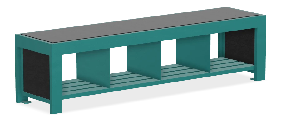 Urban Form Backless Bench with Storage Pockets 6ft