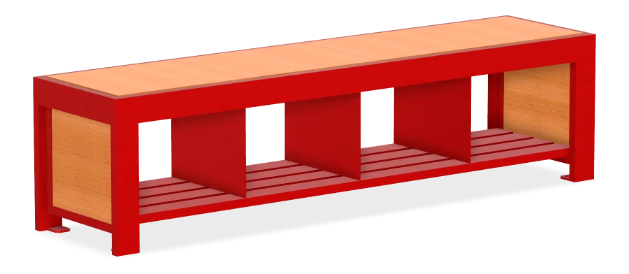 Urban Form Backless Bench with Storage Pockets 6ft