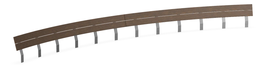 Accoya Curved Backrest - 6.5m - 50 Degree Convex