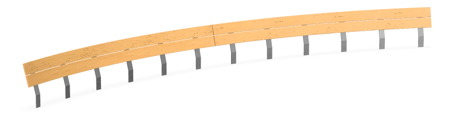 Accoya Curved Backrest - 6.5m - 50 Degree Convex