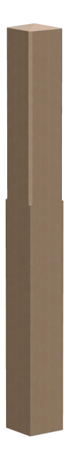 Diamond Head Bollard, Brown, Blank