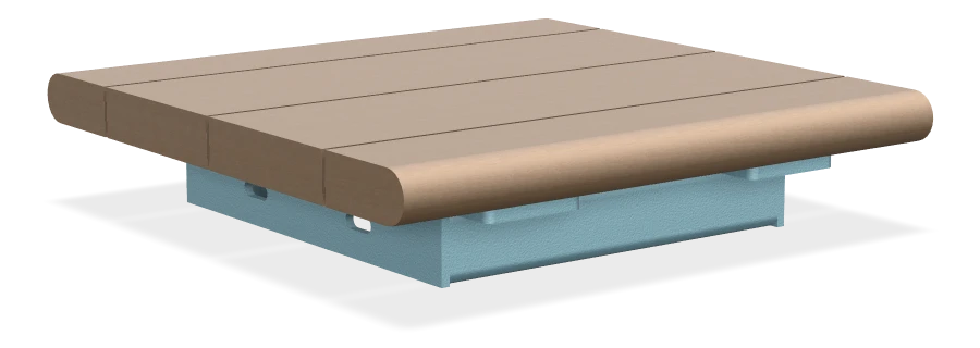 Bayview Backless Wall Top Bench 18"