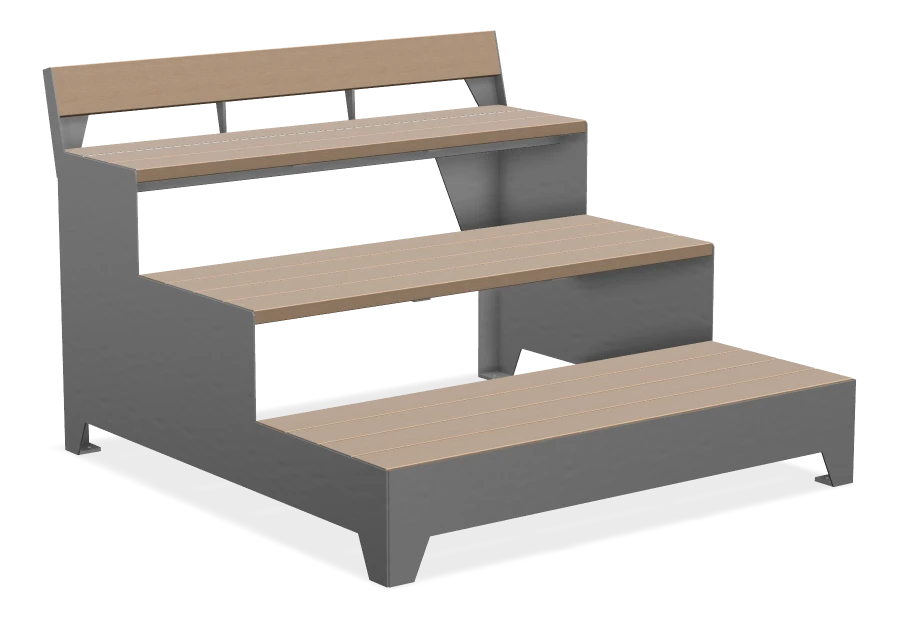 Strataview Straight Leg Step Bench 5ft