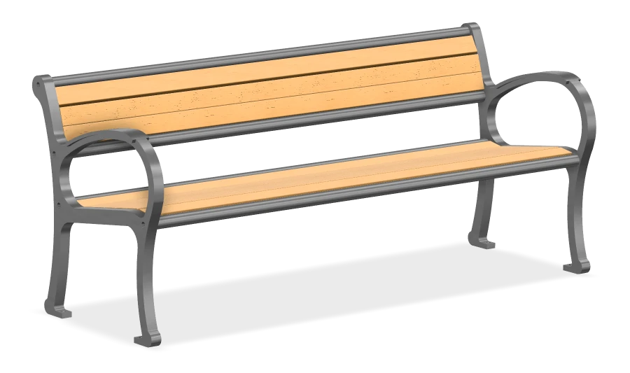 Harrison Hot Spring Mountain Classic Bench 6ft