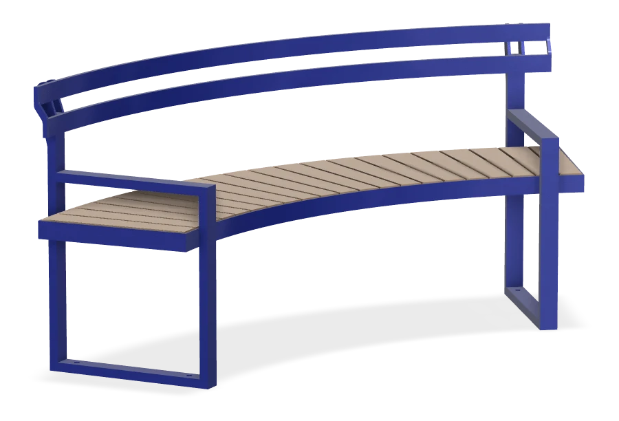 Ridgeline 6' Curved Bench w/ Backrest & Arms
