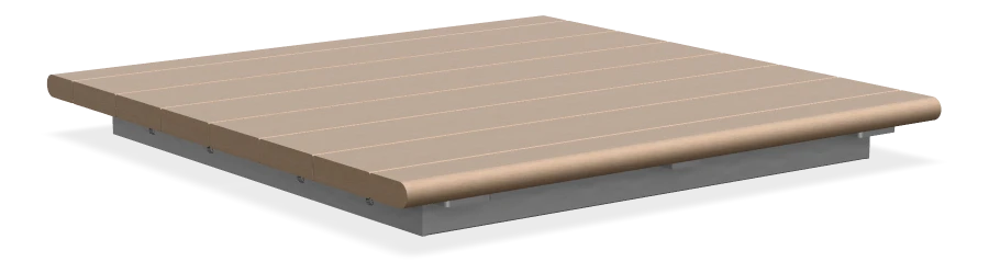 Bayview Backless Wall Top Bench 39" x 39"