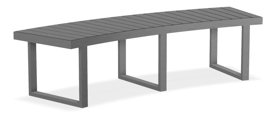 Skyline Curved Bench - 3.8m Radius - Cedar