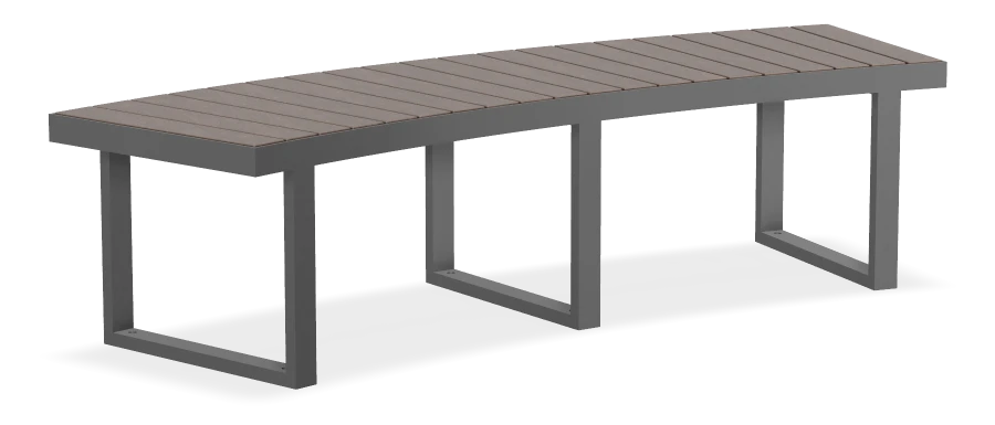 Skyline Curved Bench - 3.8m Radius - Cedar
