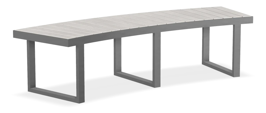 Skyline Curved Bench - 3.8m Radius - Cedar