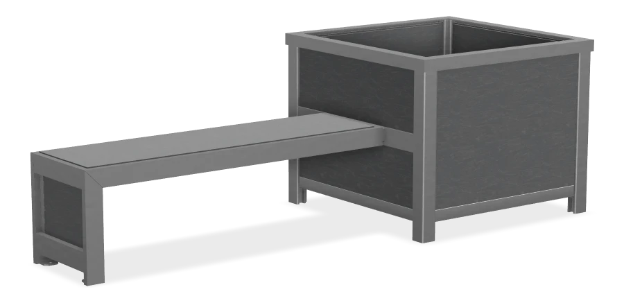 Urban Form 5' Bench and Planter Combo