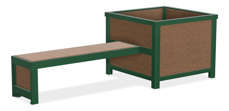 Urban Form 5' Bench and Planter Combo