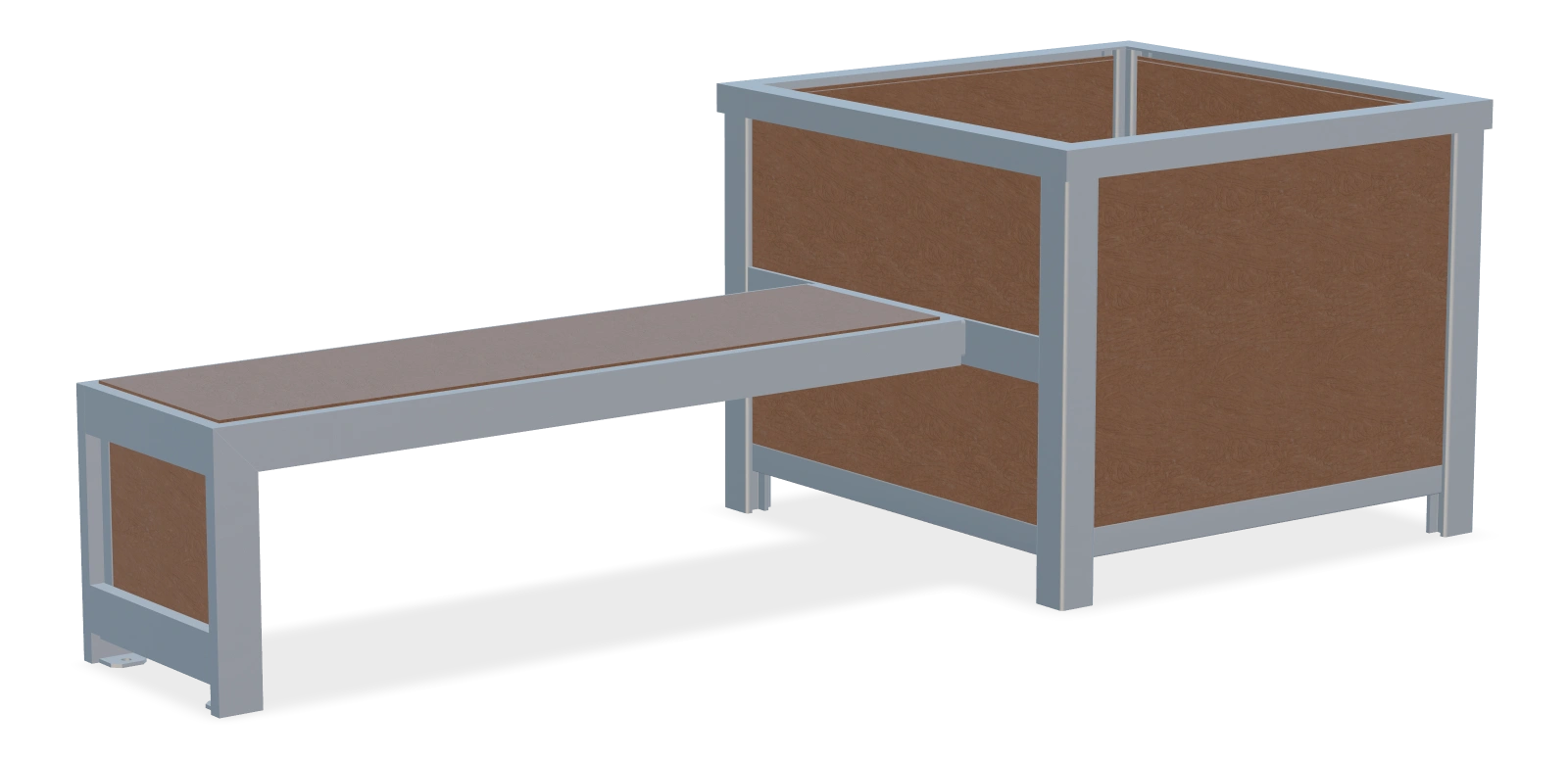 Urban Form 5' Bench and Planter Combo