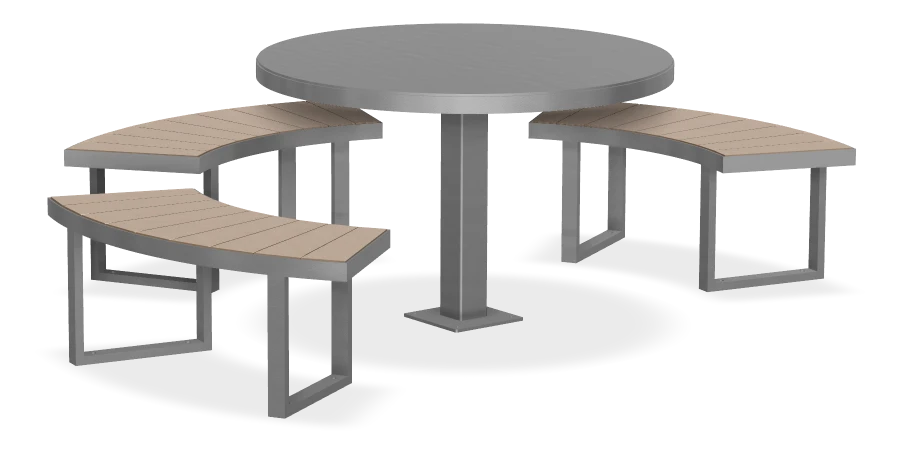 Skyline Round Single Pedestal Wheelchair Accessible Picnic Table 4ft