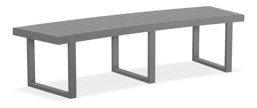 Skyline Curved Bench - 6.2m Radius - Cedar