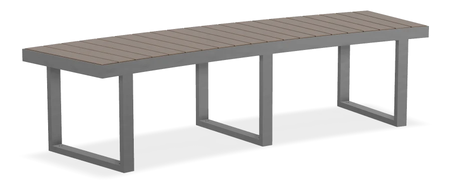 Skyline Curved Bench - 6.2m Radius - Cedar