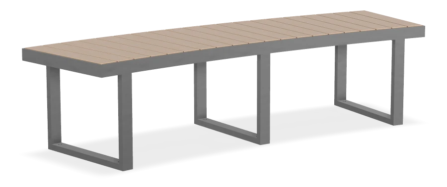 Skyline Curved Bench - 6.2m Radius - Cedar
