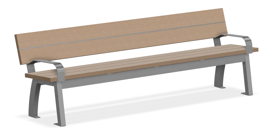 Aylesbury Buddy Bench With Armrests 8ft