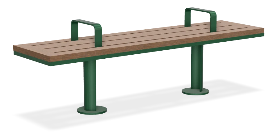 SurRe Backless Bench w/ Armrests 6ft