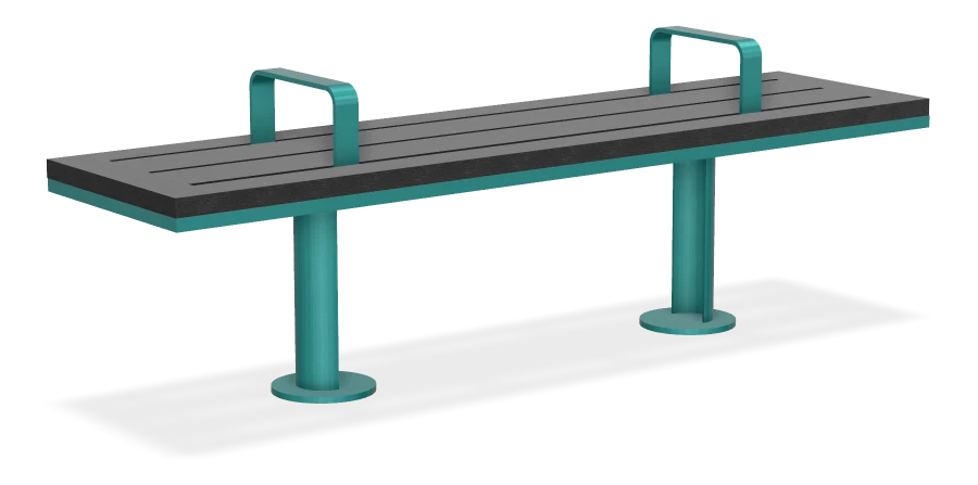 SurRe Backless Bench w/ Armrests 6ft