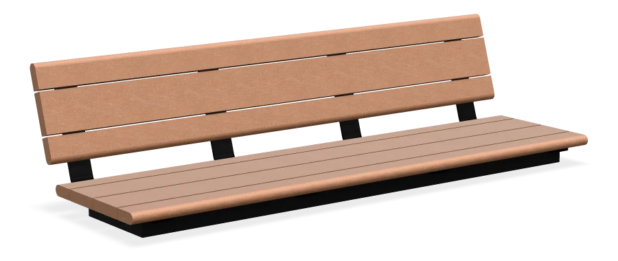 Bayview Wall Top Bench without Armrests 6ft