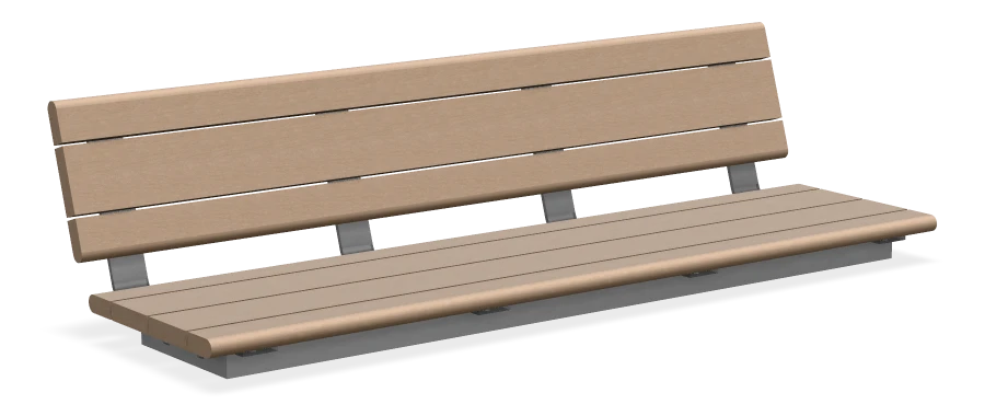 Bayview Wall Top Bench without Armrests 6ft