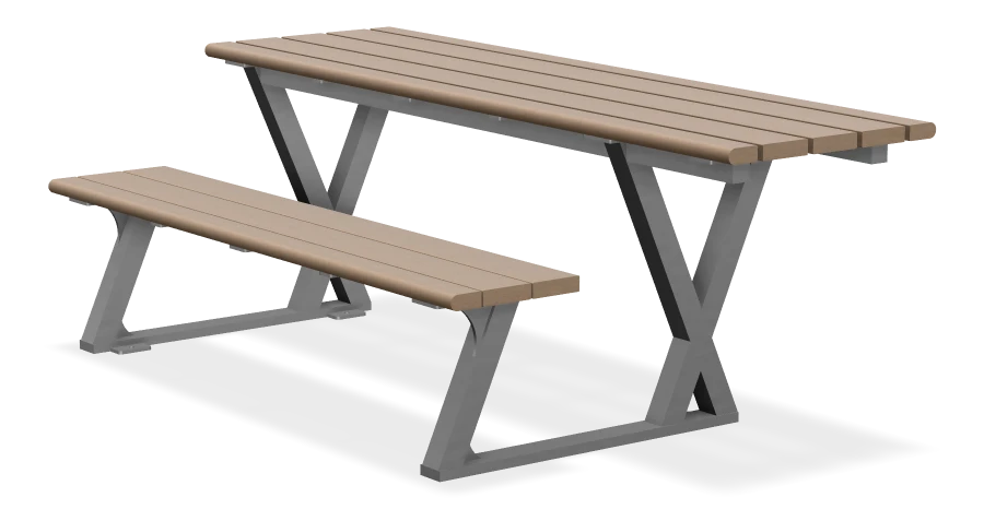 Custom Bayview 8' Full Frame Wheelchair Picnic Table - Pemberton