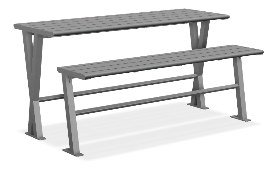 Custom Bistro Bench Table Combo 6ft - Long Bench (34"H Table, 22"H Bench)