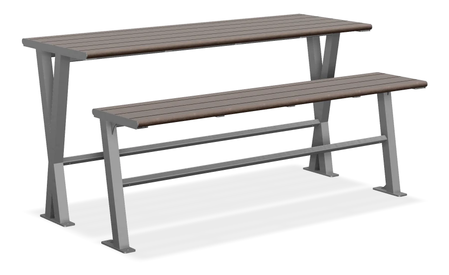 Custom Bistro Bench Table Combo 6ft - Long Bench (34"H Table, 22"H Bench)
