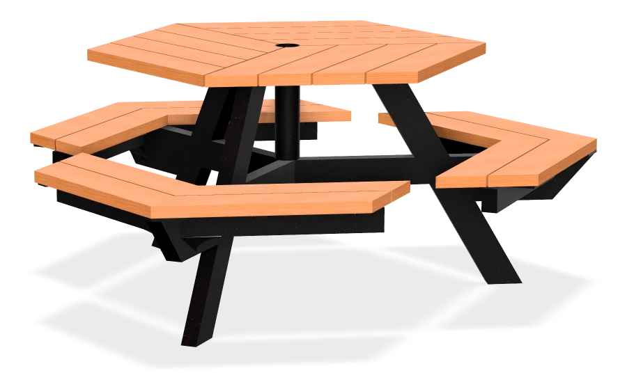 Bayview Hexagonal Picnic Table