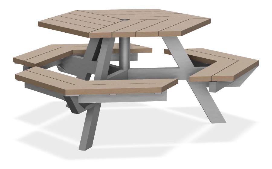Bayview Hexagonal Picnic Table