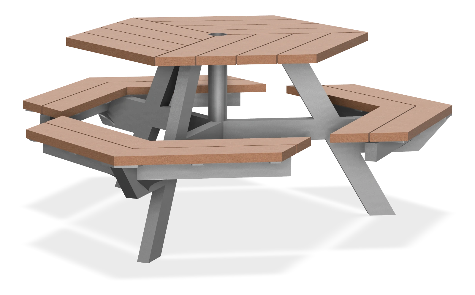 Bayview Hexagonal Picnic Table