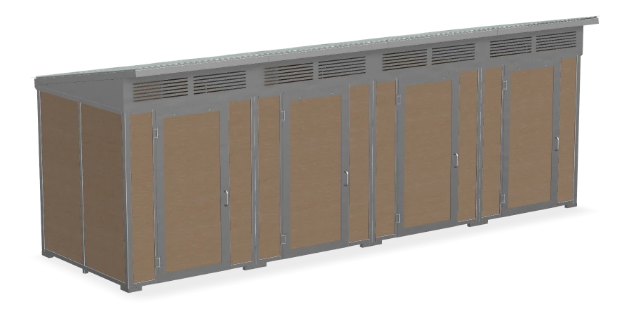 Forest Series Quadruple Outhouse