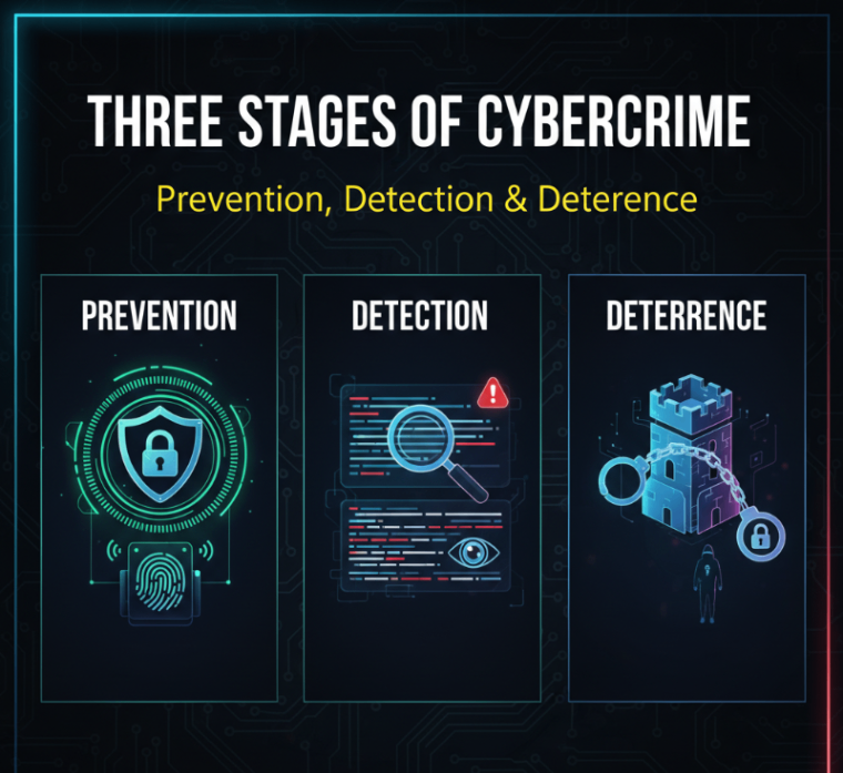 Three Stages of Cybercrime: Prevention, Detection & Deterrence