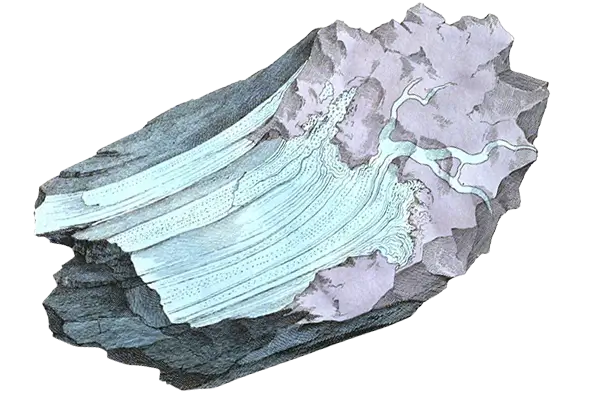 Illustration of a rock geode