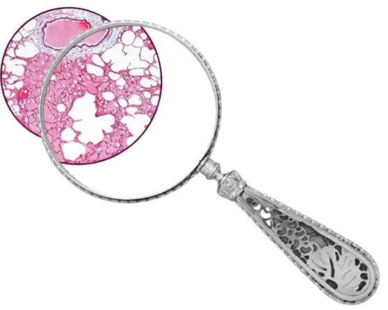 Metal magnifying glass