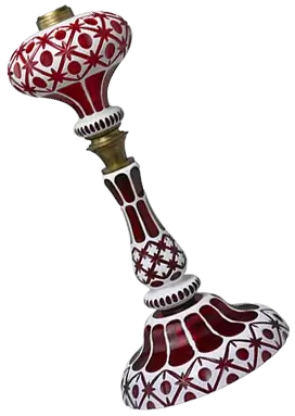 Lamp stand made from glass