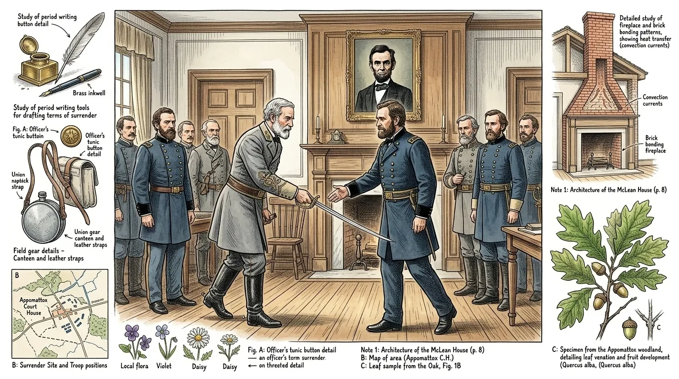 The surrender of Confederate General Robert E. Lee to Union General Ulysses S. Grant at Appomattox Court House in April 1865 marked the effective end of the… The surrender of Confederate General Robert E. Lee to Union General Ulysses S. Grant at Appomattox Court House in April 1865 marked the effective end of the…