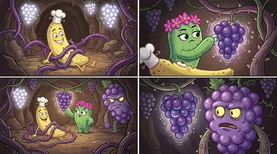 Cathy carefully wove the thorny vines into a circular shape around Phil. The Grape Guardian watched, intrigued. "Now," Phil announced, remembering the dusty…