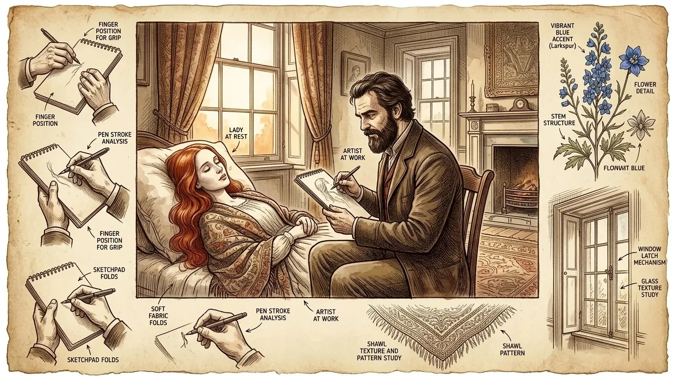 Beata Beatrix by Dante Gabriel Rossetti (London, UK — 1864) — page 3