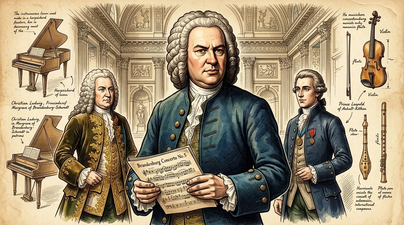 Brandenburg Concertos by Johann Sebastian Bach (Germany — 1721) — cover